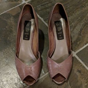 Vintage VanEli open toe pumps
